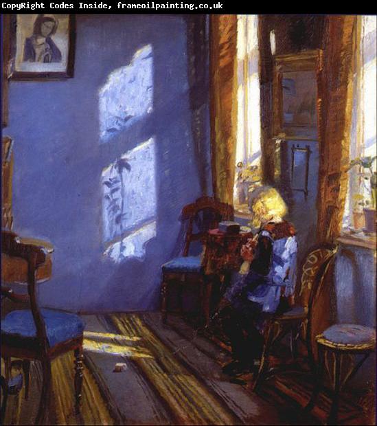 Anna Ancher Sunlight in the blue room